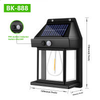 Luces Solares Para Exterior Con Sensor De Movimiento 3 Modos LED De Dusk to Dawn Luces De Valla Para Jardín Puerta Solar Modernas IP65 - details 1
