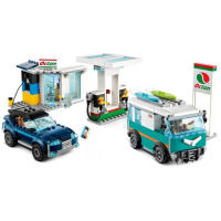 Estación De Servicio De Vehículos De La Serie Ciudad Bloques Educativos De Construcción Pequeña Para Niños Juguetes De Coche Regalos Para Niños De Edad 6-12 - details 2