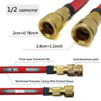 Tubo De Riego Jardín Expansible Flexible Con Conexiones De Latón Sólido Y Doble Goma Portátil Para Patio 3 Veces Telescopio - details 5