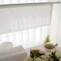 Cortinas De Lino Con Pompom Y Borlas Para Cocina Y Sala De Estar Cortinas Translúcidas Cortas Con Bolso Para Decoración Del Hogar - details 2