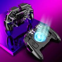 Controlador De Juego PUBG Mobile Joystick L1R1 Trigger Gamepad Para COD iOS Android Seis Dedos Gamepad De Disparo Móvil Con Ventilador De Enfriamiento - details 2