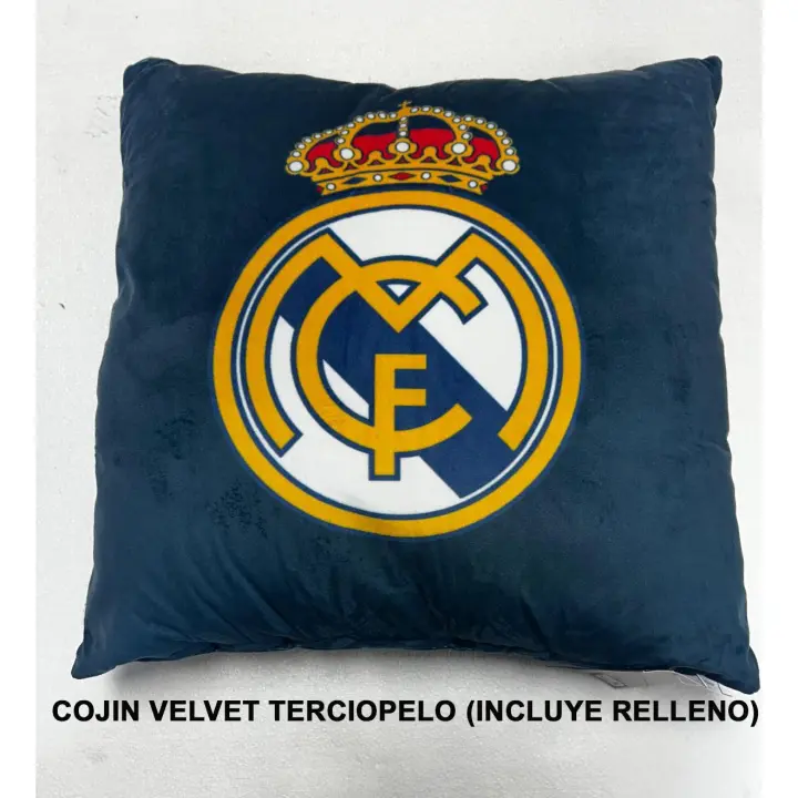 Bimba Pimba - Real Madrid Cojín Velvet Terciopelo producto oficial medidas 45 X 45cm - 1