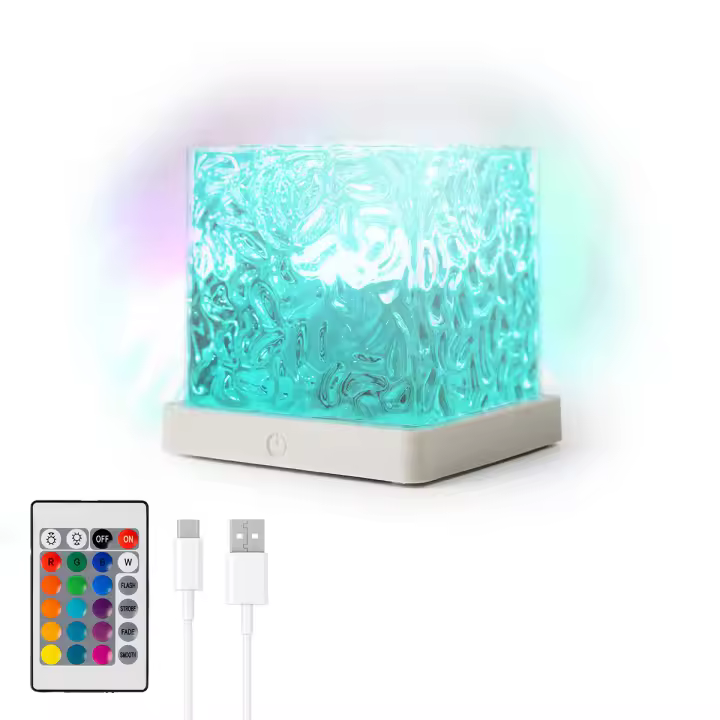 InnovaGoods® Lampara Aurora Boreal, Luz Nocturna Infantil 16 colores, 7 intensidades, 4 secuencias, Lamparas de Mesita de Noche Autonomía 190min Proyector Estrellas Techo Adultos con mando a distancia - 1