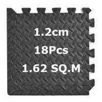 Fitness Puzzle para Suelos de Gimnasio 12mm 18PCS Set de Protección Goma Espuma Losas Caucho para Máquinas de Deporte, Alfombrilla Protector Expandible Tatami Tapiz Alfombra Colchonetas Pesas Gym - details 3