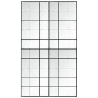 vidaXL Espejos de pared 4 uds metal negro 100x60 cm - details 1