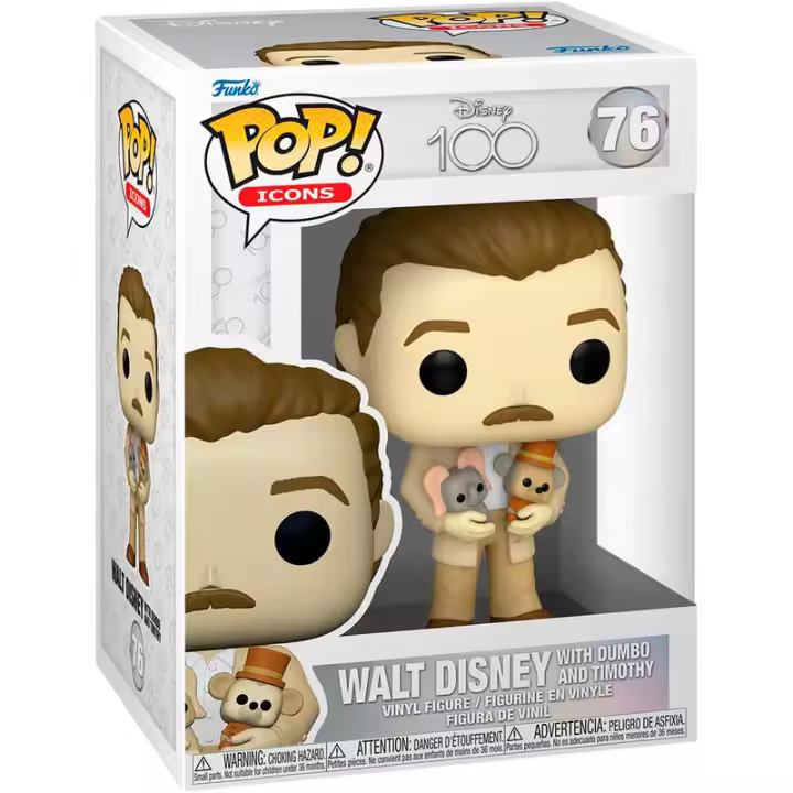 Figura Pop Disney 100Th Anniversary Walt Disney-Figura de Vinilo Coleccionable - Idea de Regalo- Mercancia Oficial - Juguetes para Niños y Adultos - Movies Fans - Muñeco para Coleccionistas y Exposición - 1