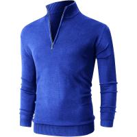 Suéter De Cuello Alto Para Hombre Con Cierre De Cremallera a Medio Tamaño Manga Larga Estilo Casual Caliente Para Otoño E Invierno Streetwear Y Business - details 4