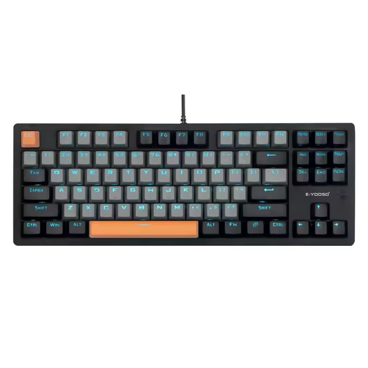 Teclado Mecánico De Juego E-YOOSO K620 Con Retroiluminación Monócrata USB De 87 Teclas Switch Azul Y Rojo Para Laptop Y PC - 1