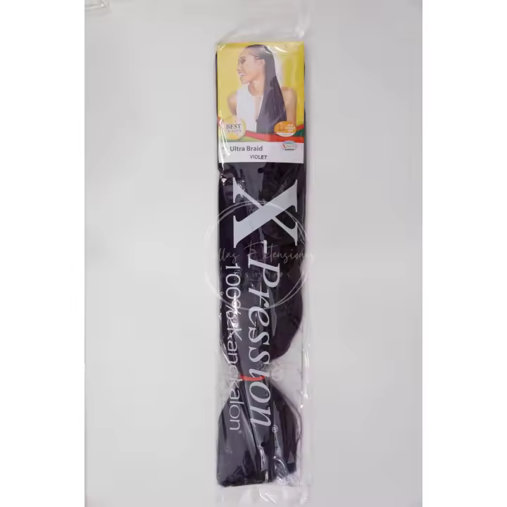 Bellas Extensiones- X-pression - Ultra Braid - Extensión de pelo para trenzar 208 cm, pelo sintetico para trenzas africanas, pelo de Kanekalon. Fibra de Kanekalon 165 g por paquete - 1