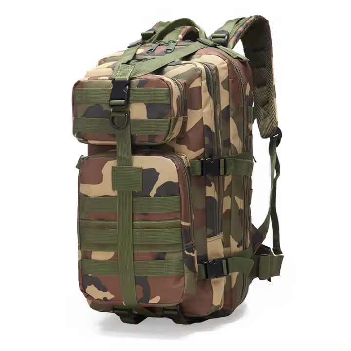 Mochipa táctica de Asalto 3P para aficionados militares, mochila de Montañismo de Doble hombro para Exterior, impermeable, de camuflaje, median de 35 L. - 1