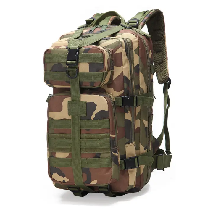 Mochipa táctica de Asalto 3P para aficionados militares, mochila de Montañismo de Doble hombro para Exterior, impermeable, de camuflaje, median de 35 L. - 1