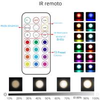 BIT Lámpara de Armario LED con Control Remoto Inalámbrico Cambio de Color RGB Luz Nocturna para Cocina Dormitorio Armario Counter Tipo de Bombilla RGB Fuente de Alimentación Batería DRY - details 2