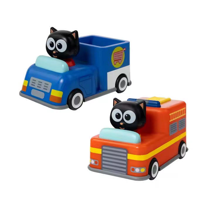 BANDAI - PACK 2 mini coches Milo - Delivery Van y Fire Engine - Para Mayores de 16 meses - 1