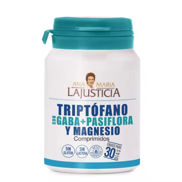 Ana Maria Lajusticia - Triptófano con GABA, Pasiflora y Magnesio 60 comprimidos  Sueño Reparador y Relajación Natural - 1