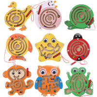 Juguetes Educativos De Madera Montessori Para Niños Con Laberinto Magnético Y Pluma Para Escríbir Animal Pequeño Bola Juego De Herramientas Para Niños - details 0