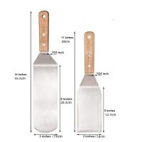Set Profesional De 3 Piezas De Cuchara De Metal Para Sartén De Hierro Fundido Y Barbacoa Herramientas Pesadas Para Limpieza De Sartén Y BBQ - details 1