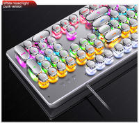 Teclado Mecánico Retro Punk Con Switch Azul Negro Marrón 104 Teclas USB RGB Backlit Para Juegos Y PC Laptop - details 3