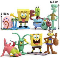 Figuras De Acción SpongeBob Para Niños Juguete De Bob Esponja Cangrejo Jefe Patricio Decoración De Pecera Bandai PVC 3.5-14.5cm - details 14