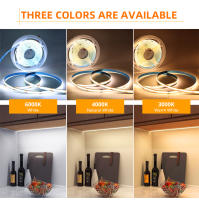 Tira De LED COB Flexible CRI 90 Alta Brillo 12V Con Sensor De Movimiento Para Iluminación De Armarios De Cocina Lámpara Decorativa Impermeable SMD5050 - details 4
