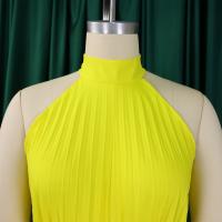 Elegante Monopiece Plisado Para Mujer Con Cinturón Y Pierna Ancha De Largo Al Suelo Sin Mangas Y Cuello Redondo Para Fiesta Y Cumpleaños - details 12