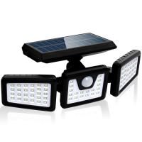 Lámpara Solar De Exterior Con Sensor De Movimiento 3-Head LED 74SMD Impermeable Para Jardín Y Pared Alta Brillante Con Inductor PIR Sensible - details 3