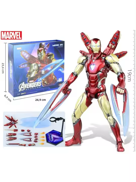 Figura De Colección Iron Man Mark 85(2.0) Luz Escala 1:10 Serie Aniversario 10TH ZD Toy Infinity Saga Juguete Para Adolescentes Y Adultos - 1