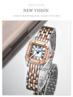 Reloj De Cuarzo Para Mujer Ultrafino De Acero Inoxidable Estilo Fashion Y Casual Resistente Al Agua Con Manos Luminosas Y Dial Circular - details 4