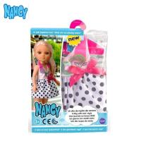Vestido Nancy blanco con lunares negros ropa de verano para muñeca Famosa - details 1