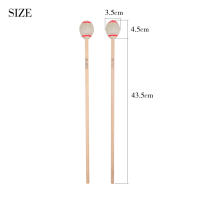 2pcs Láminas De Marimba Accesorios De Percusión Con Mango De Madera De Maple Para Xilofono Glockenspiel Campanas Partes De Instrumentos Musicales Blanco/Marrón - details 7