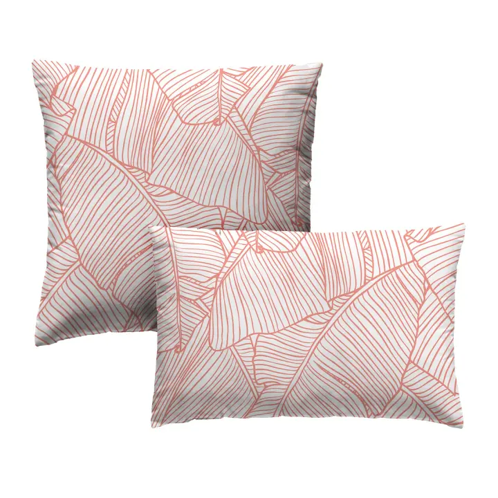 ETHERE MAISON - Pack 2 fundas cojín decorativas Banama Coral - 1