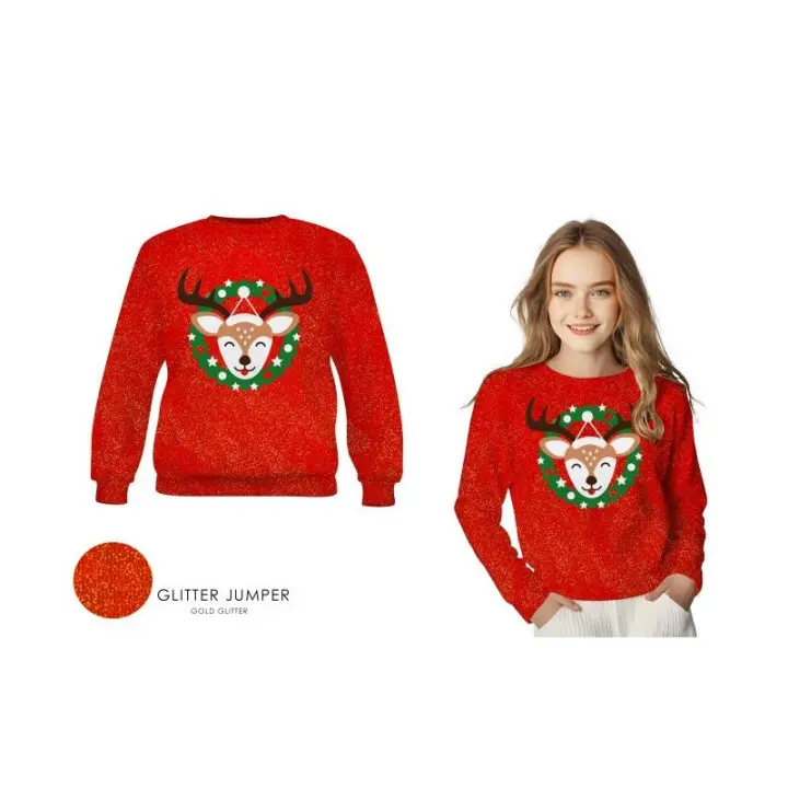 Jersey navidad glitter reno, infantil GUIRMA - 1