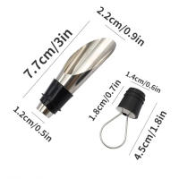 Tapa De Vino 2-en-1 De Acero Inoxidable Para Champagne Cierre Sellado Antirroto Para Mantener Fresco Regalo Para Amantes De Vino - details 1