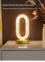 Lámpara De Mesa LED De Cristal Con Control Remoto Y Toque Recargable Iluminación De Dormitorio Decoración De Sala De Estar Fuente De Luz LED Incluida - details 6