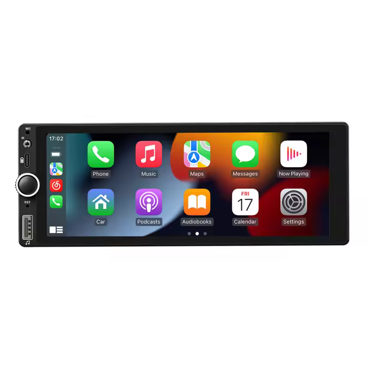 Radio De Coche 6.86 Pulgadas 1 Din Reproductor MP5 Android Navegación Multimedia WIFI GPS RDS USB Bluetooth Conectividad Universal - 1