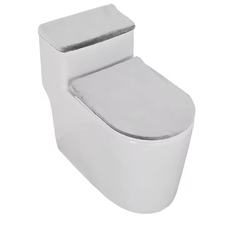 Juego De Cubierta De Inodoro Y Almohadilla De Bidé De Velours Elástico Resistente Al Desgaste Para Baño Universal - 1