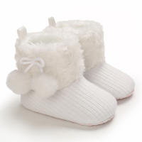 Botas De Otoño Invierno Para Bebés Niños Y Niñas Zapatos De Primera Caminata Cálidos Y Moda Con Bolas Fuzziosas Antideslizantes Para Niños Y Niñas De 0 a 1 Año - details 11