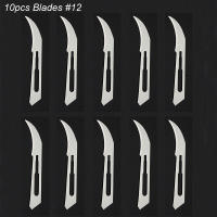 Cuchillo De Carbono Para Cirugía Y Oficina Hojas De Afeitar Números 10 11 12 15 Manija Larga Y Fuerte Para Cortar Metálico Y Madera - details 4