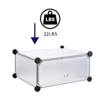 T-Lovendo Zapatero Cubos TLV-AM-PSC101 Modular - Organizador de Zapatos con 10 Estantes Cajones Apilables - details 4
