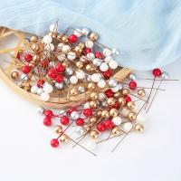 50/100pcs Berries De Holle Artificiales Decoración Para Árbol De Navidad Corona De Flores DIY En Línea De Hierro Para Decoración De Casa - details 1