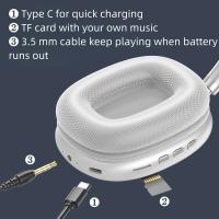 TEISCHE 9004 Auriculares inalámbricos de Bluetooth Cascos auriculares de diadema supraaurales wireless headphones over-ear Cascos auriculares bluetooth de diadema con cancelación de ruido Cascos de sonido estéreo y bajo potente con larga duración - details 1