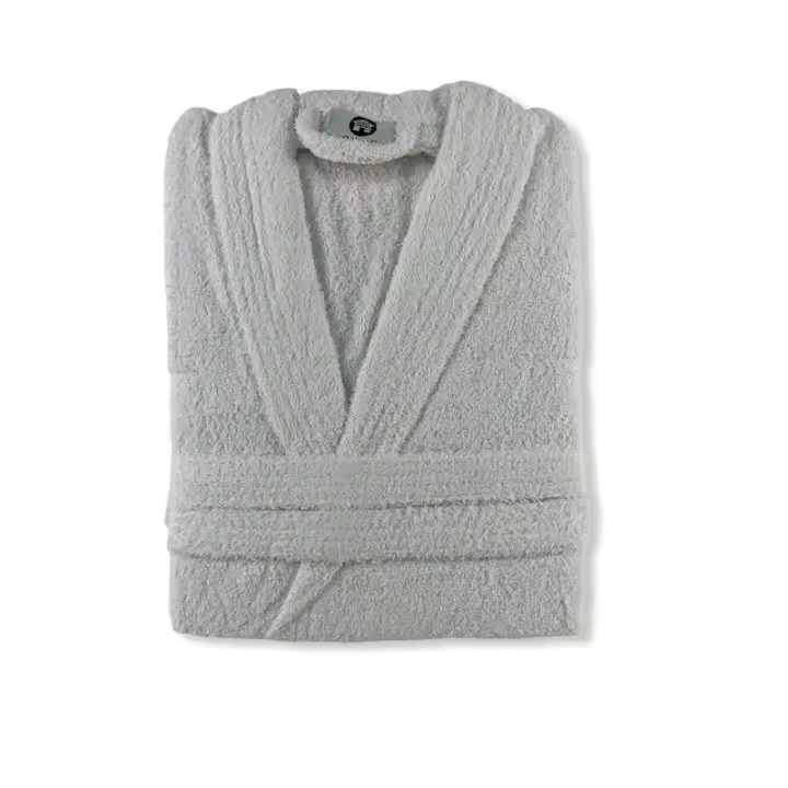 RUFINO DÍAZ Albornoz Rizo 100% Algodón 450 gr/m2 Avila - Suave y absorbente - Para baño, piscina, spa - Secado rápido - 1