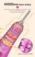 Máquina De Uñas Profesional 40000RPM Con Broca Eléctrica Para Manicura Herramientas De Pulido De Gel Portátil Con Ángulo De 180 Grados - details 3