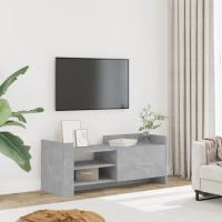 vidaXL Mueble para TV madera contrachapada negra 100x35x40 cm en color Negro/Gris hormigón/Marrón roble y más | almacenamiento funcional diseño moderno para baño dormitorio sala - details 1