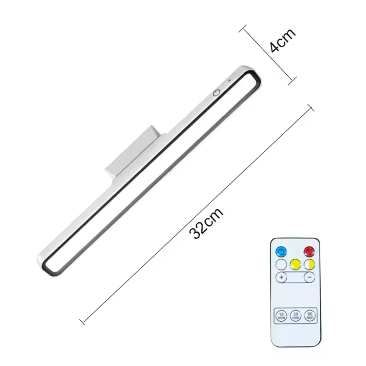 Lámpara De Lectura USB Recargable LED Luz De Escritorio Con Ajuste De Brillo Sin Pasos Magnética Para Dormitorio Y Noche - 1