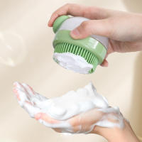 Cepillo De Baño Para Perros Y Gatos Con Dispensador De Shampoo De Silicona Suave Cepillo De Masaje Para Animales De Compañía Herramienta De Aseo Para Mascotas - details 9