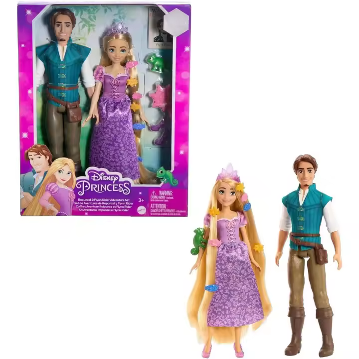 Disney Princesas Set de Aventuras de Rapunzel y Flynn Rider Disney 100 anivesario Disney Mattel HLW39 - 1