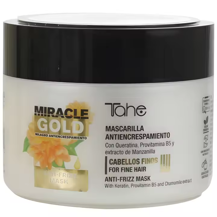 Tahe Miracle Gold Anti Frizz Mascarilla Cabellos Finos 300Ml - 1