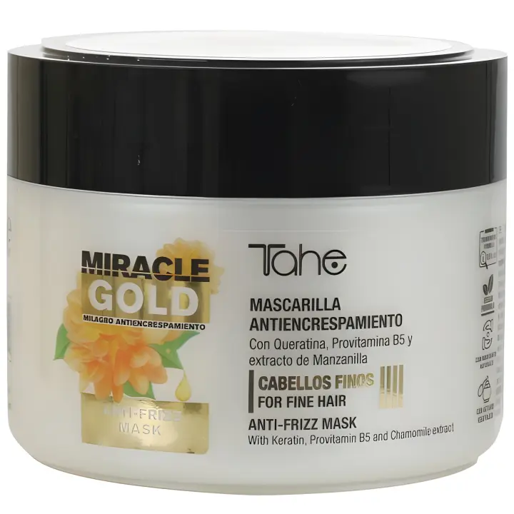 Tahe Miracle Gold Anti Frizz Mascarilla Cabellos Finos 300Ml - 1