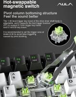 Teclado Mecánico AULA F98X 99 Teclas Tri-modo Intercambiable RGB Ajustable Para Juegos De Esports Con Interruptores Magnéticos - details 5