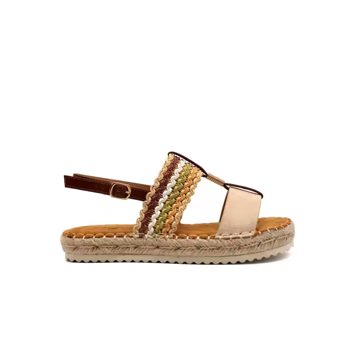 Calzados Soraia Sandalia Mujer Verano Plataforma Yute Ganchillo Cómoda - 1